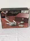 NEW Wine Opener 6-Piece Corkscrew Boxed Gift Set Cherry Finish Wood New In Box