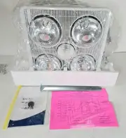 Aero Pure A716 90 CFM Ceiling Exhaust Fan w/Light & 4 270 W Heat Lamps W/Switch