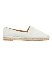 [Marcs] Jett Espadrille in White/Grey Canvas