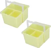 Beatifufu Portable Square Brush Washing Basin Set 2pcs Paint Brush Tubs for Artists Studio Classroom Outdoor Use