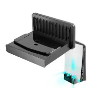 PlusAcc Wall Mount Brackets Kit for PS5 PlayStation 5 Holder Storage Shelf Black