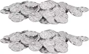 Beistle Silver Plastic Coins 200 Piece, 1.5"