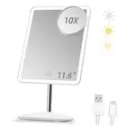 2000mAh Rechargeable Makeup Vanity Mirror with Lights, 11.6" Large Lighted