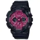 【CASIO 卡西歐】G-SHOCK 優雅炫酷 纖薄小巧 雙顯手錶 黑紅GMA-S120RB-1A_45.9mm