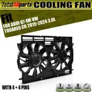 Radiator Cooling Dual Fan for Audi Q7 4MB 4MG VW Touareg CR7 RC8 2015-2024 SUV