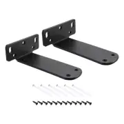 Shelf Brackets, 2Pcs 45x145mm Cold Rolled Steel Floating Shelves Bracket (Black)