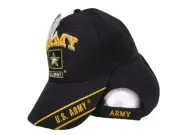 U.S. Army Star Letters Embroidered Black Baseball Cap Hat Licensed (Go Army)