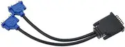 BRIGHTFUFU to Vga Adapter Cable Black Blue Dual Vga Female Y Splitter for Connecting Two Displays to Port Graphics Card Compatible with Monitors Projectors