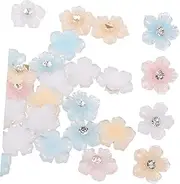 WOFASHPURET Flower Nail Art Charms Rhinestones Nail Decorations for DIY Design Easy to Apply Accessories for Women for Home Salon Use