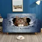 Cat Progress Line Stretch Sofa Cover Lounge Couch Slipcover Recliner Protector