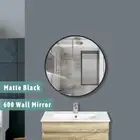 60cm Matte Black Frame Mirror Wall Mount Alluminum Frame Mirror