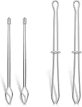 DIY Rope Threader Clip,4Pcs Metal Drawstring Threader Tweezer Clip,Metal DIY Rope Threader Clip Bodkin Sewing Tool,Metal Drawstring Threader Tweezer Easy Quick Insert Drawstring DIY Rope Threader Clip