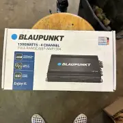 BLAUPUNKT AMP1604 1600W CAR AUDIO 4 CHANNEL AMP AMPLIFIER + 4 GAUGE AMP-KIT