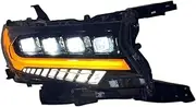 Headlight Assembly Compatible With Toyota Land Cruiser Prado Four Eyes Lens LED Matrix Front Head Light Auto Accessory Turn Signal Lamp(LHD)