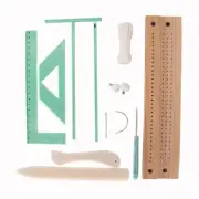 Scrapbooking Bookbinding Ruler Tool with Binding Tool and Sewing Accessories