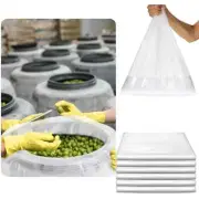 6 Pack 55 Gallon Clear Heavy Duty Plastic Drum Liners Large Thick Food Storag...
