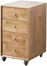 Multifunctional Under Table Drawer Cabinet Storage Organizer Bedside Filing Cabinet with 4 Removable Drawers (Yellow)