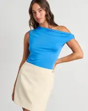 [Jag] Jag Women's Viv Off Shoulder Top In Sea Blue Navy Size 12 12 Navy