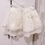✨二手童裝✨韓國童裝服飾專櫃購入純棉米白色蛋糕裙蕾絲層次蝴蝶結
