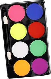 Halloween Face Paint Kit 8 Body Makeup Palette Non-toxic Long Lasting Boys and Girls-friendly for Parties Cosplay