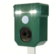 NNETM Ultrasonic Solar Animal Repeller with LED Lights & Motion Sensor
