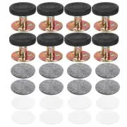 Headboard Stoppers, 8Pcs - Adjustable Bed Frame Anti-Shake (33-40mm, Silver)