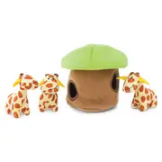 Zippypaws Burrow Giraffe Lodge Interactive Soft Dog Toy