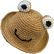 [OATIPHO] Frog Hat Floppy Hat Hats for Hat Sun Hats Hat Beach Hat UV Summer Hats for Women Girl Hat Girl Sun Hat Boy Hat Straw Hat Handmade Hat Green