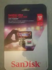 SanDisk 128GB Ultra MicroSDXC UHS-1 Class 10 100MB/s Card & Adapter
