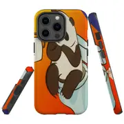 For Apple iPhone 13 Pro Case, Armour Back Cover, Pandas Toilet
