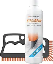 FUGINATOR® Grout Brush Grey/Orange with Grout Cleaner 250 ml - Grout Cleaning Set - Brush for Grout Cleaning in Bathroom, Kitchen and Household