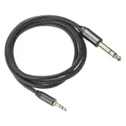 3.5mm 1/8" Male TRS to 6.35mm 1/4" Male TRS Audio Cable 3M/10Ft Black