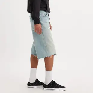 【LEVIS 官方旗艦】SILVERTAB™銀標系列 男款 BAGGY寬鬆牛仔短褲 人氣新品 A7491-0001