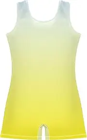 [GAIGEO] Gymnastics Leotards for Girls Toddler Elegant Blue Canary Yellow Gradient Ballet Dance Shorts Tumbling Unitard 2-3t