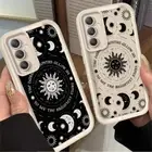 Retro Moon Sun God Phone Case For Samsung Galaxy A55 A54 A15 A14 A25 A35 A52 A53