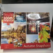Melissa & Doug Autumn Snapshots 1000 Pc 12+ Fall Nature Tree Jigsaw Puzzle *New