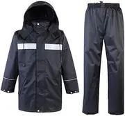 [KGVSLIXYT] Safety Vest High Vis, Black Safety Jacket Oxford Cloth High Visibility Rain Gear Suit Outdoor Reflective Work Clothes Construction Vest