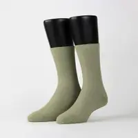 在飛比找PChome24h購物優惠-【FOOTER除臭襪】素色微分子高筒襪-男款(T73-羅勒綠