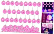 Pink Mini Disco Ball Decor: 60 Pack Hanging Mirror Ball Ornaments 1.2 Inch