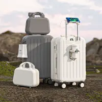 在飛比找蝦皮商城精選優惠-USB充電行李箱 多功能旅行箱 大容量子母拉桿箱 密碼箱 2
