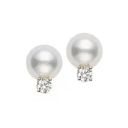 Original Mikimoto Akoya Cultured Pearl Stud Earrings PES702DK