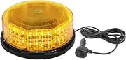 ROUTEKING Car Flashing Beacon Lights - 64LED Rooftop Strobe Light, Emergency Warning Lights with Magnetic Base 12 Modes, for 12V-24V Tractors Van Cars Truck SUV (Amber)