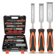 10PCS Wood Carving Chisel Set with 6pcs Premium Wood Chisel with Honing Guide / Heat-Treated 60 Cr-V / Sharpening Stone