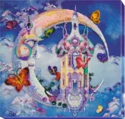 Bead embroidery kit Face of the Moon needlework kit Art canvas beadwork pattern