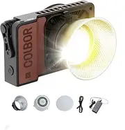 COLBOR W100 Video Light 100W 2700K-6500K Bi-Colour Continuous Output Lighting with LED Screen 3 Powering Options App Control for Film Making, Live Streaming, Photography Studio Update Version (W100)