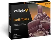 Vallejo Premium Colour Opaque 16 Colour Set, Earthtone Colors 17ml