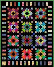 QUIRKY WORK - 85.5" x68" - Quilt-Addicts Pre-cut Patchwork Quilt Kit Kng Single`