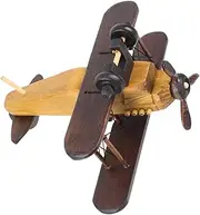 Cabilock Wooden Model Airplane Home Decor Vintage Decor Aircraft Model Wood Model Airplanes Plane Ornament Airplane Centerpieces Retro Plane Decoration Wooden Plane Model Coffee