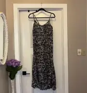 NWT All Saints Essie Ambient Cheetah Printed Cotton Slip Dress -small