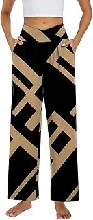 Gracyoga Womens Wide Leg Yoga Pants Casual Loose Comfy Sweatpants Crossover High Waisted Lounge Flowy Pants with Pockets